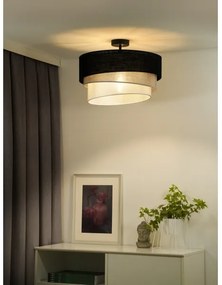 Lustră aplicată Duolla TRIO 1xE27/15W/230V d. 45 cm negru/gri/alb