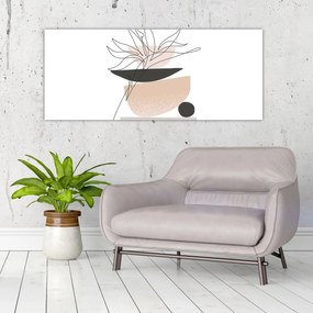 Tablou - Linie de artă flori N⁰1 (120x50 cm)