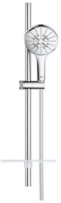 Set dus crom cu bara, para dus rotunda si furtun Grohe Rainshower Smartactive 130