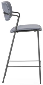 Scaune de bar gri-închis 2 buc. (înălțime șezut 68 cm) Maika – Marckeric