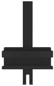 Suport de dus suspendat, negru mat, otel inoxidabil 304 periat