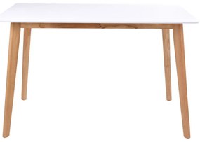 Vojens masă 120x70 cm alb-natural