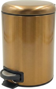 Coș de baie STEG cu capac cu închidere lentă, recipient detașabil, 3 l, cupru