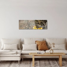 Tablou cu fluturi (cu ceas) (90x30 cm)