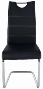 Scaun de sufragerie Abalia New (negru + Crom). 808094