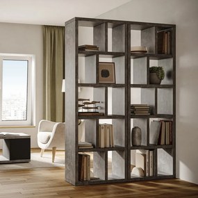 Bibliotecă gri cu aspect de beton 70x198 cm Berlin – TemaHome