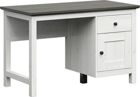 Birou Hesen, gri inchis/pin larico, PAL melaminat, 120x60x75 cm