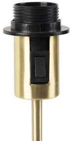 Lampă de masă auriu / alamă cu nuanță de in gri 35 cm - Parte