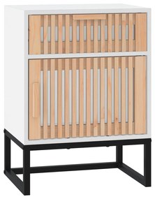352091 vidaXL Noptieră, alb, 40x35x55,5 cm, lemn prelucrat