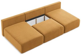 Colțar portocaliu extensibil/cu spațiu de depozitare Kalena – Makamii