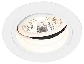 Spot integrat rotund alb reglabil - Chuck 70