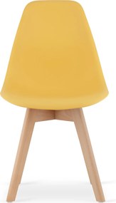 OFERTA Scaun muștar KITO cu picioare din fag Calitatea II