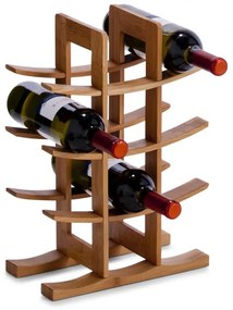 Suport sticle vin Zeller, bambus, 29 x 16 x 42 cm