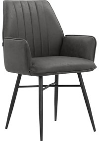 Scaune de dining gri-antracit 2 buc. Anzo – Støraa