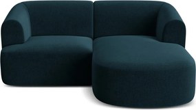 Colțar petrol cu tapițerie din catifea (cu colț pe partea dreaptă/cu șezlong) Campi – Cosmopolitan Design