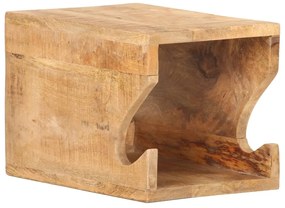 Suport bicicleta de perete, 35x25x25 cm, lemn masiv mango brut 1, Lemn masiv de mango nefinisat