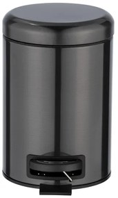 WENKO 24035100 - Coș de gunoi LEMAN 17x25 cm inox/negru