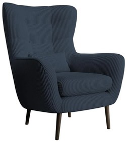 Fotoliu cu suport picioare Veneza VZ2  (marin + negru). 1099398
