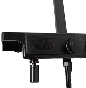 Coloană de Duș cu Afisaj MCD Inox Negru Model SJG/001 – Tehnologie Avansată și Design Elegant pentru Baia Modernă