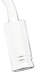 Lampă de perete LED flexibilă BASE cu USB, LED/8W+LED/2W/230V, alb/argintiu