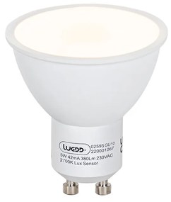 Lampă LED GU10 senzor lumină-întuneric 5W 380 lm 2700K