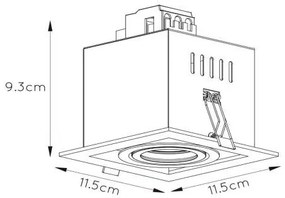 Corp de iluminat încastrat Lucide 09926/01/30 CHIMNEY 1xGU10/50W/230V