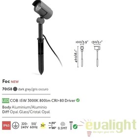 Tarus cu proiector LED iluminat exterior design modern FOC-21 70158