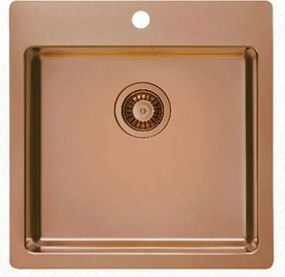 Chiuveta inox Alveus Pure 30 finisaj cupru 52x53 cm