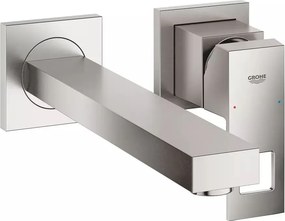 Baterie lavoar incastrata Grohe Eurocube M crom periat Supersteel fara corp ingropat