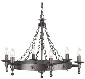 Lustră pe lanț Elstead WR6-GRAPHITE WARWICK 6xE14/60W/230V