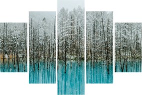 Tablou - Pescărie turcoaz, Biei, Japonia (150x105 cm)