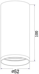 Spot aplicat design modern FOCUS S auriu MYC052CL-01MG