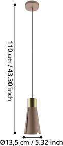 Lustră LED pe cablu LOSALOMAS 1xGU10/4,5W/230V Eglo 98838