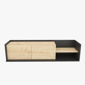 Comoda TV Krog - Antracit, Oak