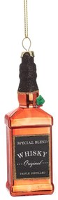 Ornament de Crăciun lucrat manual din sticlă 12 cm Whisky Bottle – Sass &amp; Belle
