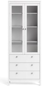 Vitrină albă 78x199 cm Madrid – Tvilum