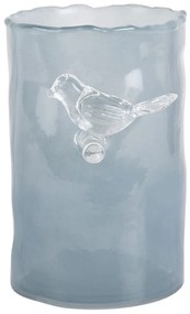 Vază albastră din sticlă (înălțime 15 cm) Bird On Branch – PT LIVING