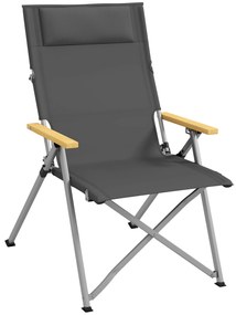 Outsunny Scaun de camping portabil cu spătar reglabil pe 4 nivele