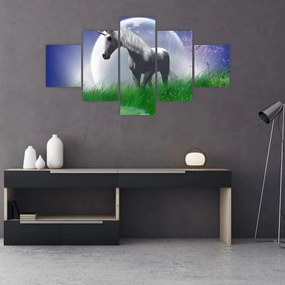 Tablou cu unicorn (125x70 cm), în 40 de alte dimensiuni noi