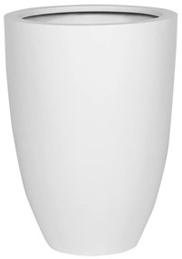 Ghiveci de flori Ben, alb mat, dimensiuni multiple - PotteryPots Mărime: L - v. 55 cm, ⌀ 40 cm