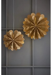 Decorațiune luminoasă aurie suspendată ø 45 cm cu model de Crăciun Maravilla – Markslöjd