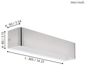 Eglo 98426 - Aplică perete LED SANIA LED/12W/230V
