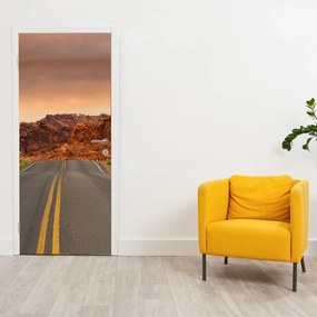 Fototapet pentru ușă - Drum forestier (95x205cm)