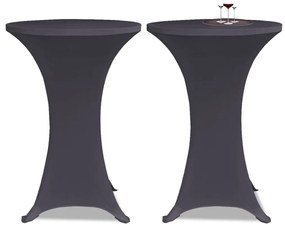 131430 vidaXL Husă elastică pentru masă, 2 buc., antracit, 80 cm