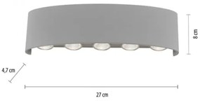 Aplică LED de exterior CARLO 10xLED/0,8W/230V IP54 Paul Neuhaus 9489-21