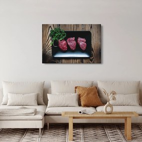 Tablou cu carne pe farfurie (90x60 cm)