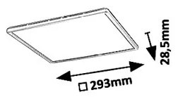 Rabalux 3429 - Plafonieră LED PAVEL LED/18W/230V