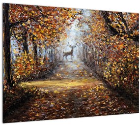 Tablou pe sticlă - Spiritul pădurii (70x50 cm)