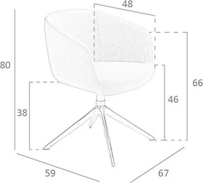 Scaun pivotant design modern Gris claro