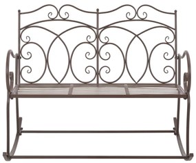 45437 vidaXL Bancă de grădină, maro vintage, 104 cm, fier